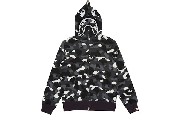 BAPE City Camo Shark WGM Full-Zip Hoodie (SS23) Black