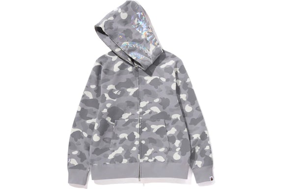 BAPE City Camo Shark Full Zip Hoodie (SS24) Gray