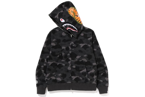 BAPE Color Camo Shark Full Zip Hoodie Black