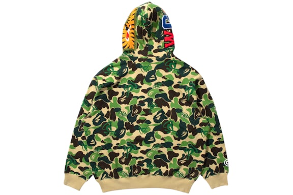 BAPE x Spotify x Central Cee Camo Shark Full Zip Hoodie Green