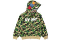 BAPE x Spotify x Central Cee Camo Shark Full Zip Hoodie Green
