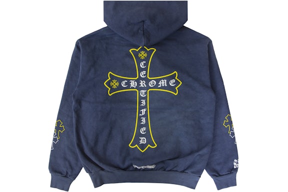 Chrome Hearts x Drake Certified Chrome Hand Dyed Hoodie Washed Blue (Miami Exclusive)