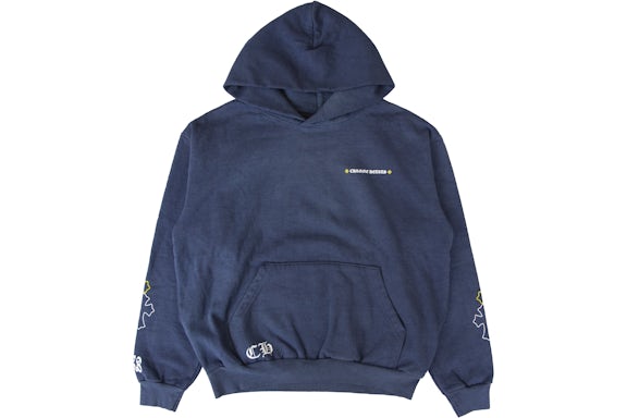 Chrome Hearts x Drake Certified Chrome Hand Dyed Hoodie Washed Blue (Miami Exclusive)