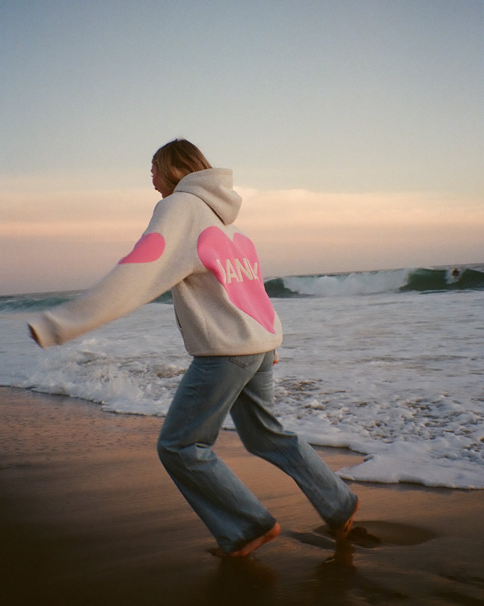 Big Heart Oversized Lux Hoodie in Heather Gray